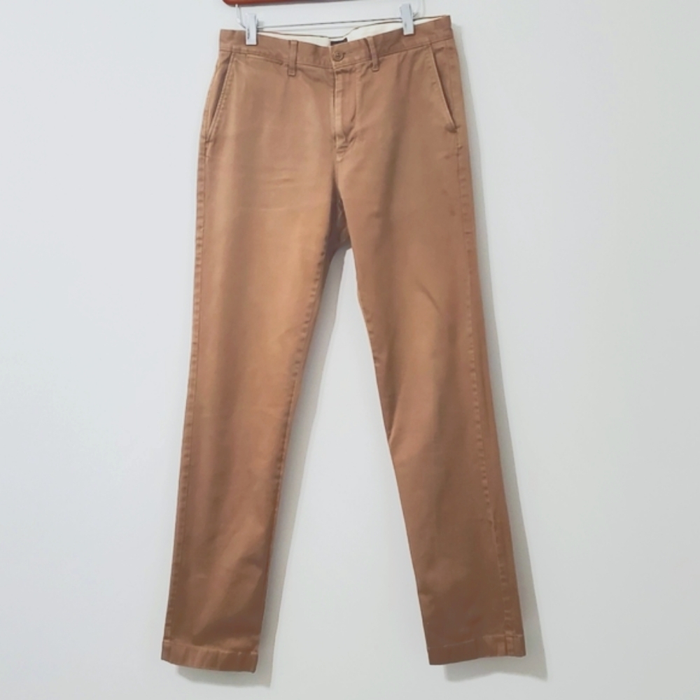 J. Crew 770 Stretch Straight Fit Chinos Tan Mens 30 Waist